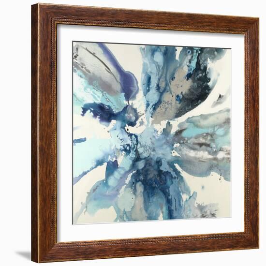 Blue Flower Explosion-Randy Hibberd-Framed Art Print