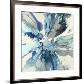Blue Flower Explosion-Randy Hibberd-Framed Art Print