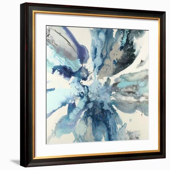 Blue Flower Explosion-Randy Hibberd-Framed Art Print