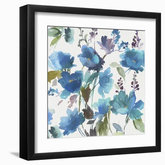 Blue Flower Garden I-Asia Jensen-Framed Art Print