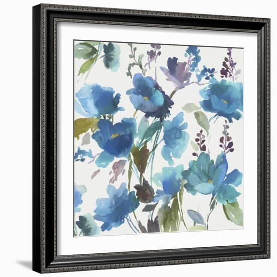 Blue Flower Garden I-Asia Jensen-Framed Art Print