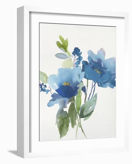 Blue Flower Garden II-Asia Jensen-Framed Art Print