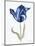 Blue Flower Stem I-Stellar Design Studio-Mounted Art Print