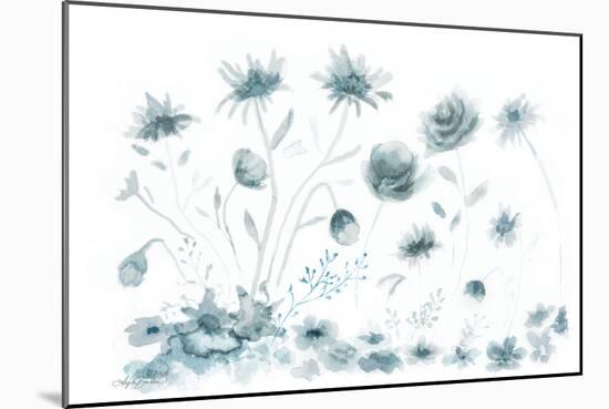 Blue Flower Toss-Angela Bawden-Mounted Art Print