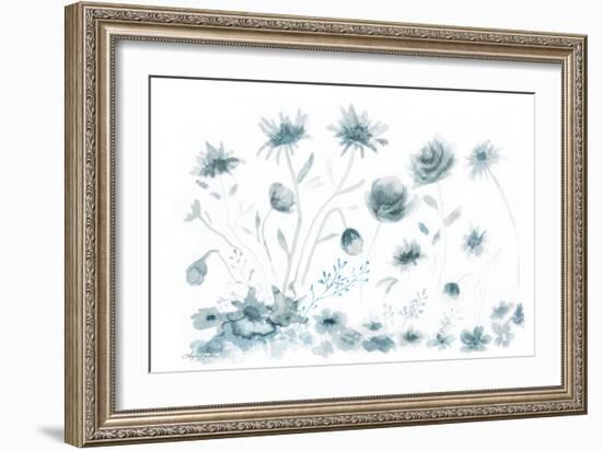 Blue Flower Toss-Angela Bawden-Framed Premium Giclee Print