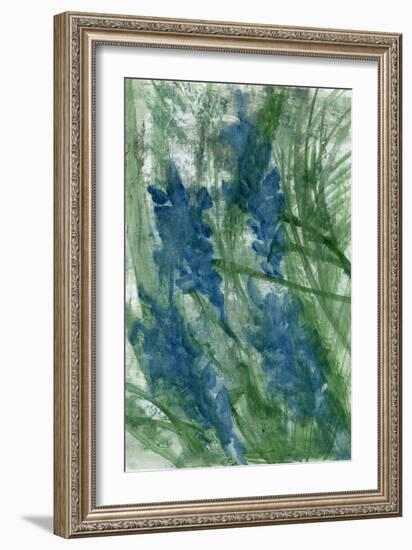 Blue Flowers, 2022 (Oil on Paper)-Marina Falco-Framed Giclee Print