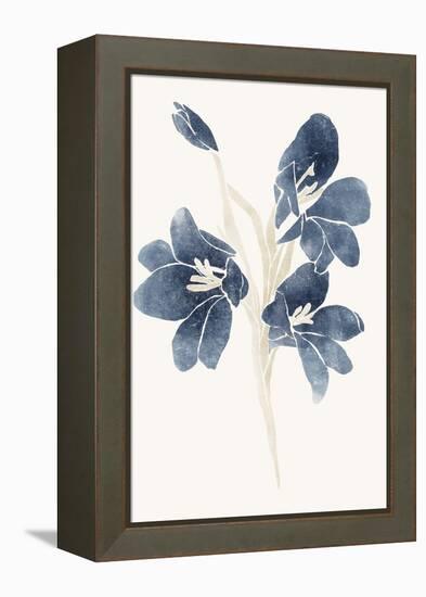 Blue Flowers 2-Yuyu Pont-Framed Stretched Canvas