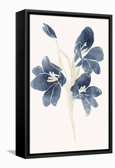 Blue Flowers 2-Yuyu Pont-Framed Stretched Canvas