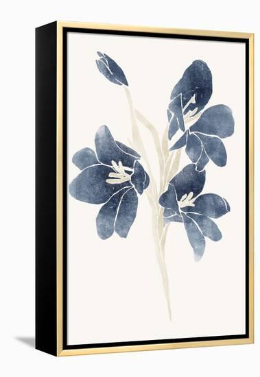 Blue Flowers 2-Yuyu Pont-Framed Stretched Canvas