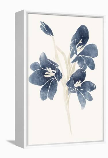 Blue Flowers 2-Yuyu Pont-Framed Stretched Canvas