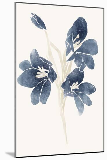 Blue Flowers 2-Yuyu Pont-Mounted Art Print