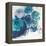 Blue Flowers in Pot-Alex Black-Framed Stretched Canvas