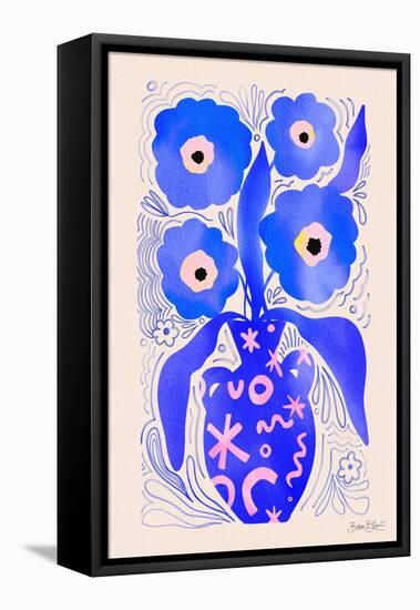 Blue Flowers Matisse Homage-Baroo Bloom-Framed Premier Image Canvas