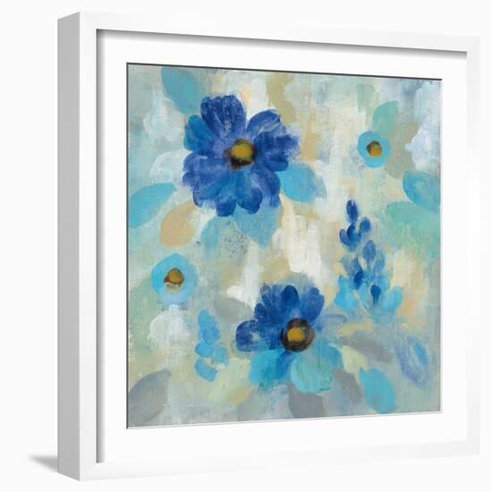 Blue Flowers Whisper II-Silvia Vassileva-Framed Art Print