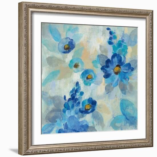 Blue Flowers Whisper III-Silvia Vassileva-Framed Art Print