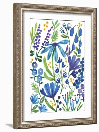 Blue Flowers-Elizabeth Rider-Framed Giclee Print