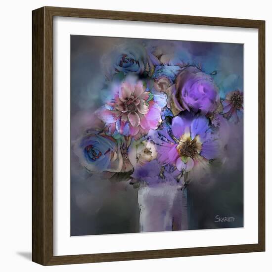 Blue Flowers-Skarlett-Framed Giclee Print