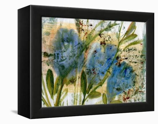 Blue Flowers-Marina Falco-Framed Premier Image Canvas