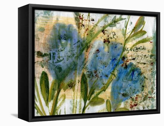 Blue Flowers-Marina Falco-Framed Premier Image Canvas