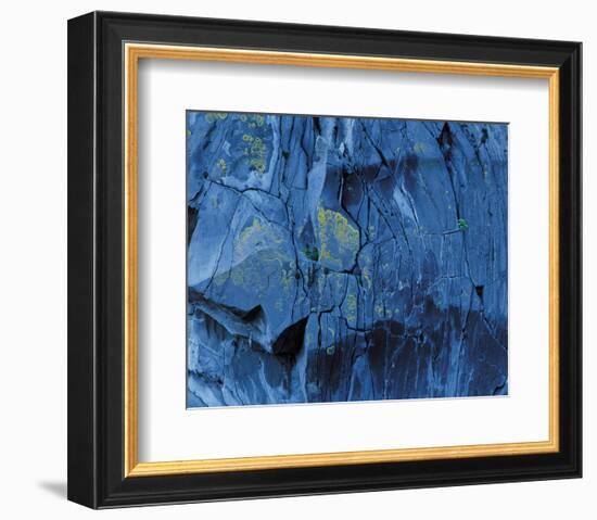 Blue Fragmentation-null-Framed Art Print