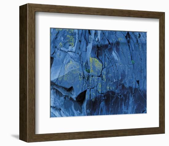 Blue Fragmentation-null-Framed Art Print