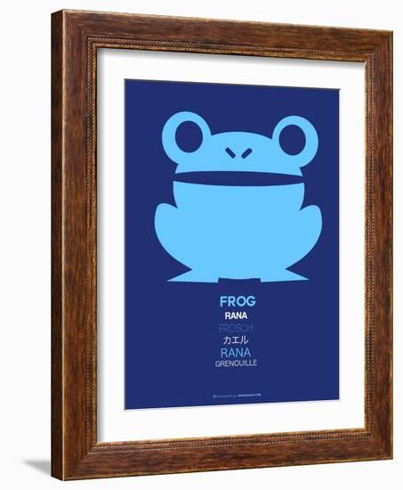 Blue Frog Multilingual Poster-NaxArt-Framed Art Print