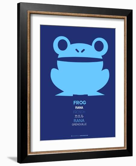 Blue Frog Multilingual Poster-NaxArt-Framed Art Print