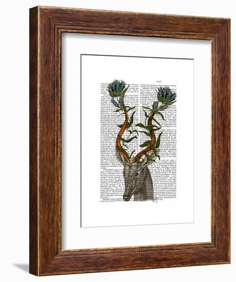 Blue Gazelle-Fab Funky-Framed Art Print