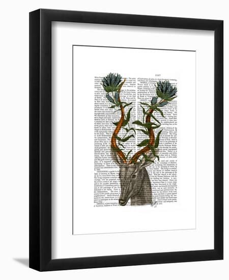 Blue Gazelle-Fab Funky-Framed Art Print