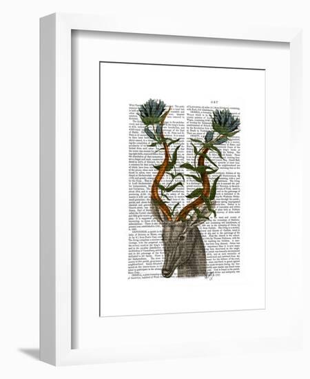 Blue Gazelle-Fab Funky-Framed Art Print