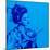 Blue Geisha-Abstract Graffiti-Mounted Giclee Print