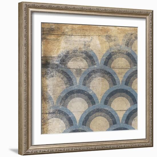 Blue Geo 1-Jace Grey-Framed Art Print