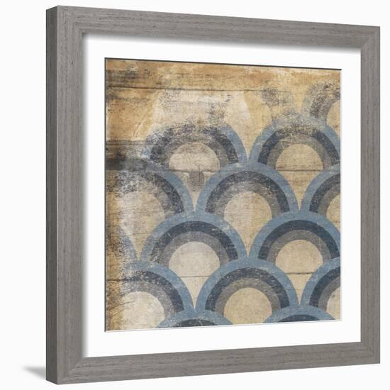 Blue Geo 1-Jace Grey-Framed Art Print