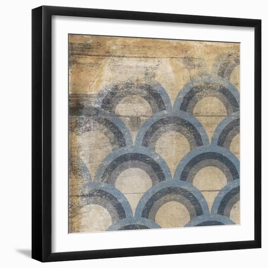 Blue Geo 1-Jace Grey-Framed Art Print