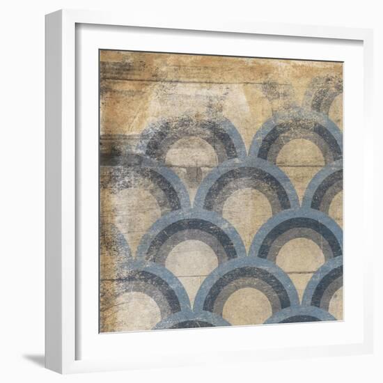 Blue Geo 1-Jace Grey-Framed Art Print