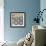 Blue Geo 1-Jace Grey-Framed Art Print displayed on a wall