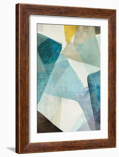 Blue Geometric I-PI Studio-Framed Art Print