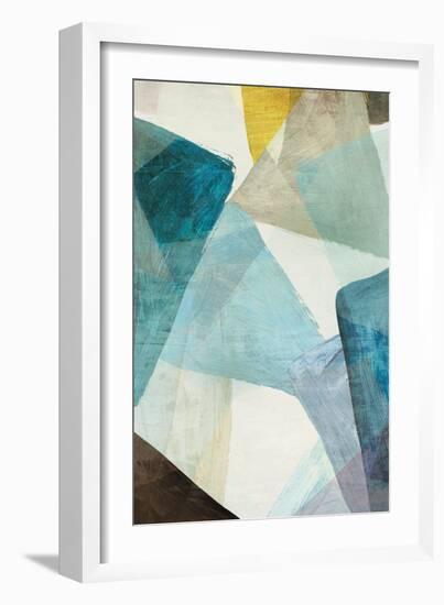 Blue Geometric I-PI Studio-Framed Art Print