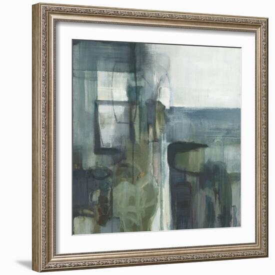 Blue Geometry-Terri Burris-Framed Art Print