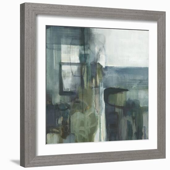 Blue Geometry-Terri Burris-Framed Art Print