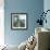 Blue Geometry-Terri Burris-Framed Art Print displayed on a wall