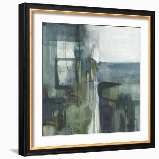 Blue Geometry-Terri Burris-Framed Art Print