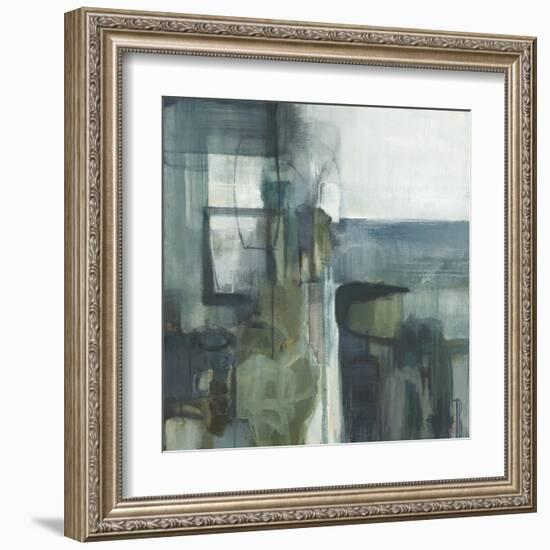 Blue Geometry-Terri Burris-Framed Art Print