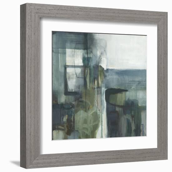 Blue Geometry-Terri Burris-Framed Art Print