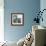 Blue Geometry-Terri Burris-Framed Art Print displayed on a wall