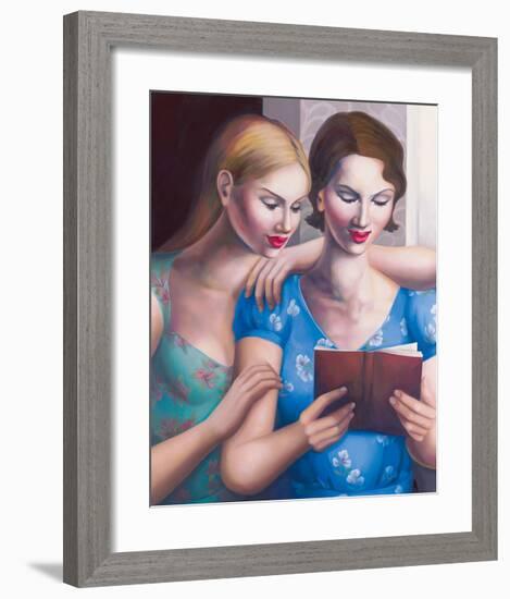 Blue Girls-Rachel Deacon-Framed Giclee Print