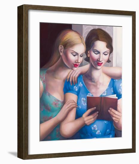 Blue Girls-Rachel Deacon-Framed Giclee Print