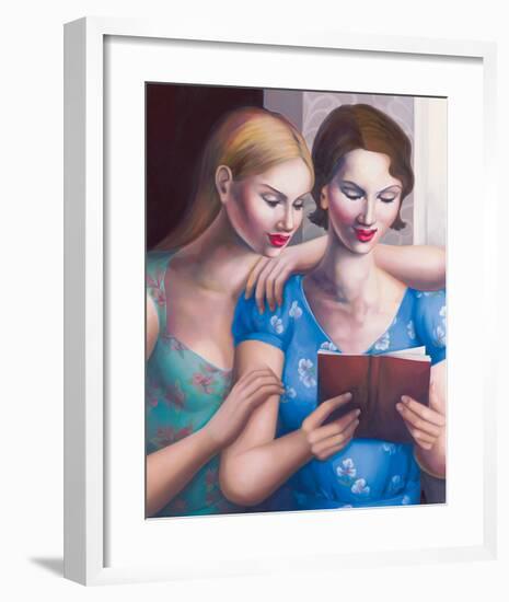 Blue Girls-Rachel Deacon-Framed Giclee Print