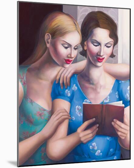 Blue Girls-Rachel Deacon-Mounted Giclee Print