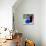 Blue Glass Vase with blossom and black cat-Claire Huntley-Mounted Giclee Print displayed on a wall